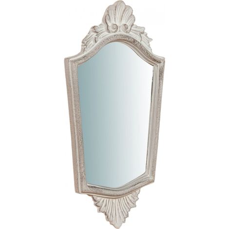 Miroir Mural Shabby Chic 40x21 cm Miroirs décoratifs muraux Miroir d'entrée (1/5)