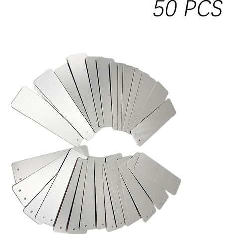 50 étiquettes pour plantes de jardin, 82 x 25 mm, en aluminium, pour usage extérieur (1/4)