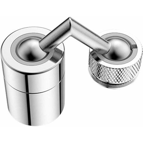 Aérateur de Robinet - 720° Pivotant Tête de Robinet de Cuisine,Embout de Robinet Robinet Buse Filtre de Buse Tête Mousseur pour Cuisine et Salle de Bain (1/4)