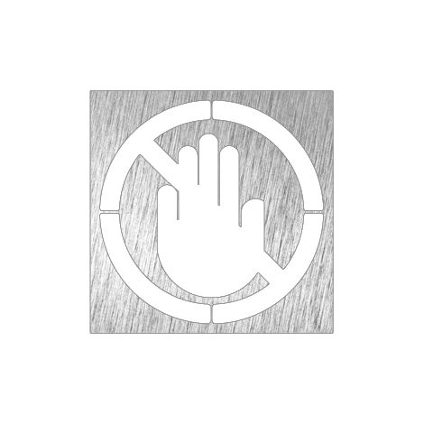 Pictogramme en Acier Inoxydable "Accès Interdit" - Fricosmos (1/3)