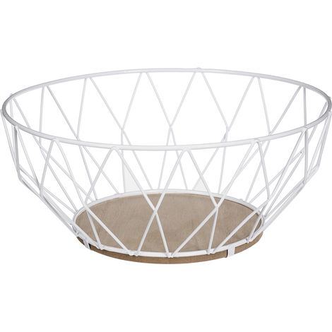 Bol à Fruits Métallisé Blanc Baltik Ø28cm – Design Élégant avec Couleurs et Modèles Assortis (1/3)
