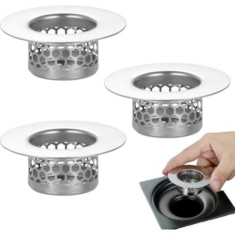 coladores de desagüe universales, coladores para lavabos de ducha, adecuados para desagües de baño, rejillas para fregaderos de cocina, rejillas de desagüe de baño para diámetros de 2,5 a 4,3 cm