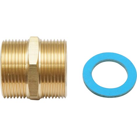 Adattatore flessibile per tubi, in acciaio inox corrugato con guarnizione DN25-1.1/4 (1/3)