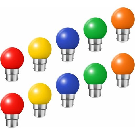 B22-Glühbirnen mit Bajonettsockel – 10er-Pack 3-W-Festoon-LED-Glühbirne (entspricht 30 W), energiesparende bunte Glühbirne, kleine Weihnachtsglühbirnen mit BC-Sockel (1/4)