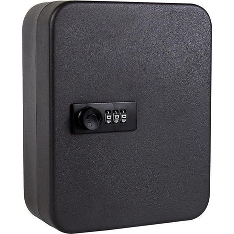 Stahlschrank-Tresor mit 28 Schlüsseln, Zahlenschloss, Schlüsselorganizer und Schlüsselaufbewahrungsbox mit Code (1/3)