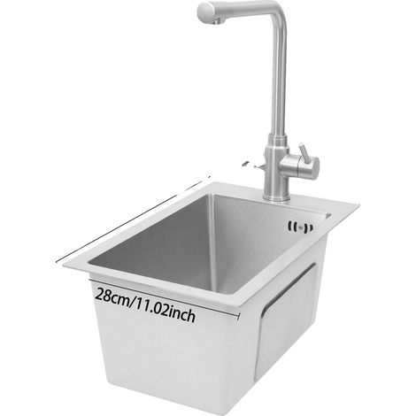 Évier en Acier Inoxydable, Installation Sous Plan, Design Durable, Argent (1/2)