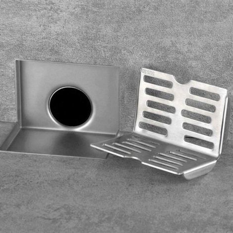 Siphon Sol - Acier Inoxydable - Forme L - Pour Drainage Horizontal - Diamètre 50 mm - 1 Pièce (1/4)