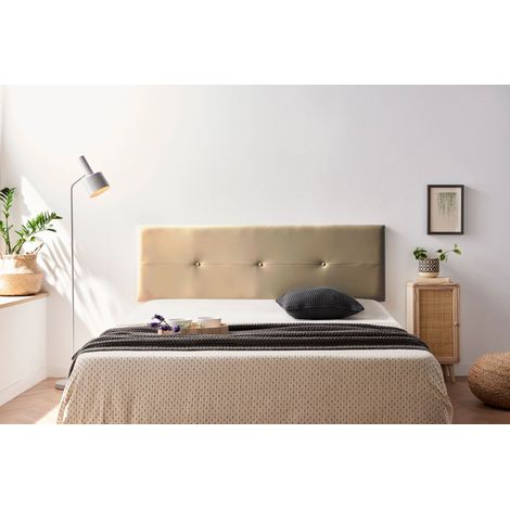Cabecero Tapizado NAPOLI Polipiel 90x50x5 cm - DORADO - Moonia (1/5)