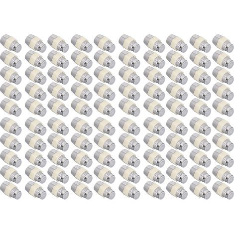 100 ensembles support LED 5mm en plastique Diode électroluminescente montage sur panneau Clip ensemble d'accessoires Kit argent (1/5)