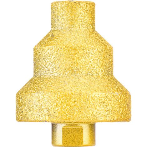 Foret diamanté à noyau, élargisseur de trous brasé multicouche, 20-35-50 mm, alésoir étagé en forme de pagode pour marbre, granit, quartz, pierre reconstituée, carrelage et béton - Utilisation à sec o (1/5)
