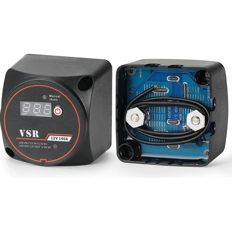 Separador inteligente de bater铆a dual VSR con volt铆metro - Manual/Autom谩tico (1/4)