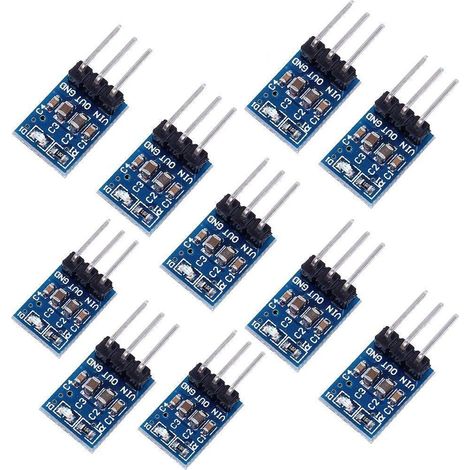 10 Pcs 5.5V DC Voltage Regulator Power Supply Module 4.75V-12V to 5V 800mA (1/5)