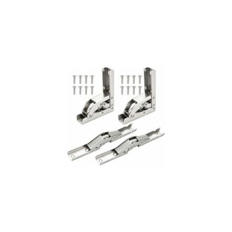 4 PCS Charnières Pliant 90 Degré Plein Recouvrante Charniere Porte en Acier Inoxydable Charniere Meuble Cuisine Invisible avec 16 Vis pour Fermeture d’Armoire de Porte Placard 6.86.82.2cm (1/5)