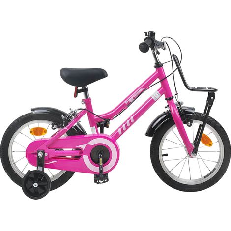 Teenpull – Kinderfahrrad 14 Zoll für 3-5 Jahre alt Rosa und Schwarz (1/5)