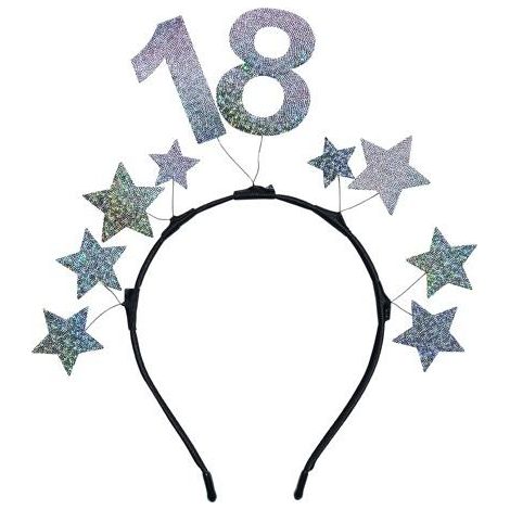 Fascia per capelli con stelle 18 argento
