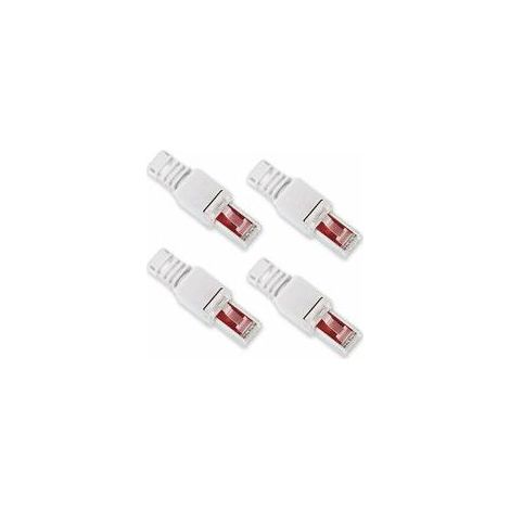 Fiche de câble réseau patch RJ45 Cat6 Cat5 LAN Montage sans outils Fiche à sertir Lot de 4 Connecteur RJ45 CAT6 sans outil (1/4)