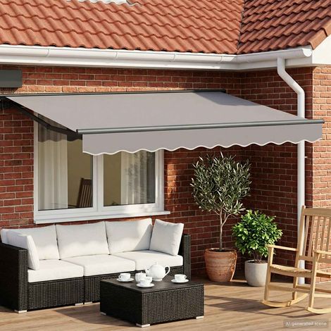 vidaXL Telaio di tenda manuale Regolabile Antracite 3 x 2 m