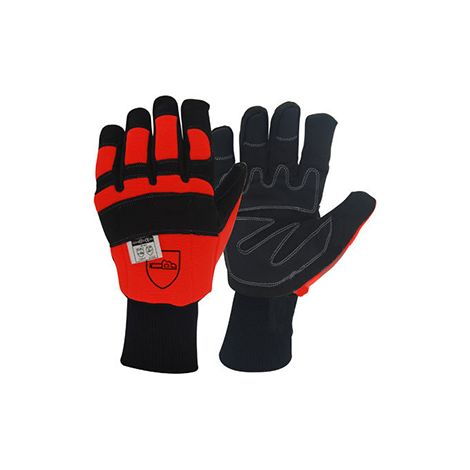 Gants De Tronçonnage Hiver Taille 10/l, Avec Protection Du Dos De La Main Sur Le Gant Gauche. Norme En381 - Classe 0, En388 - 22