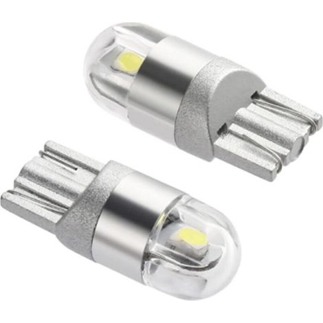 2Pcs Blanc T10 3030 2SMD LED Ampoules de Voiture Lampe Haut illuminum led feu de position Veilleuses led clignotant pour ampoule plaque led veilleuse moto (1/5)