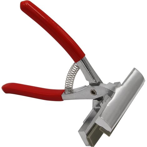 Pince de serrage de 12 cm - Tendez facilement la toile  Tissu  Cuir  Toile DIY Châssis Tapisserie Canvas Pliers Pince en aluminium avec poignée caoutchoutée et ressort amovible (1/5)