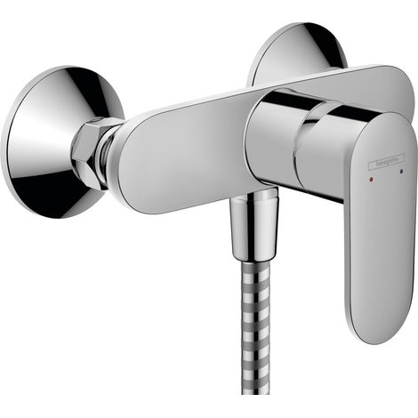 Hansgrohe Mitigeur de douche avec cartouche en céramique, Chrome, Hansgrohe Vernis Blend (HG-71640000) (1/2)