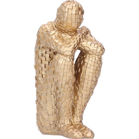Resin Abstract Thinker Figurines Statue Office Home Decoration Accessories CraftsGold (1/5)