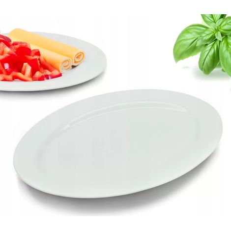 Bandeja de 24 cm para aperitivos, plato para servir embutidos, soporte ovalado TR-23-045