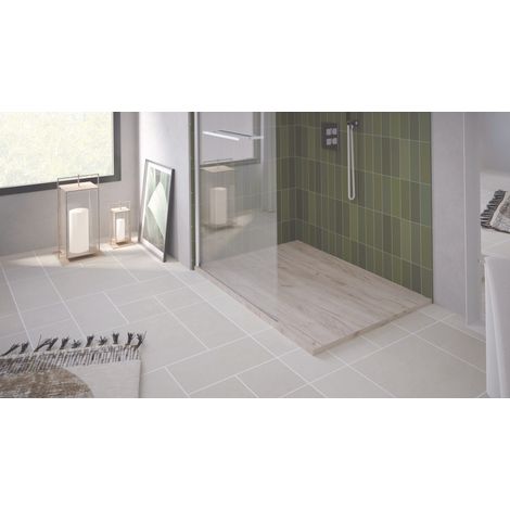 ONDEE - Plato de ducha NATURO - Recortable - Resina - Madera - Extra-plano - 80x120cm (1/5)