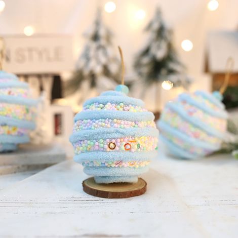 cm großer Weihnachtsbaumschmuck aus Schaumstoff in Macaron-Farbe – Kreative Hängedekoration (hellblau) (1/4)
