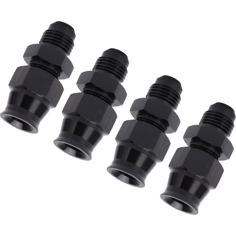 Adaptateur AN6 3/8in Aluminium, 4 pièces raccord mâle fileté, étanche avec olive laiton, pour liquide gaz diesel huile. (1/5)