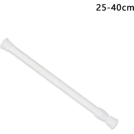 Barre télescopique multi-usages pour rideaux (25-40 cm) - Extensible et réglable - Accessoire de salle de bain et de maison - Support à ressort (1/5)
