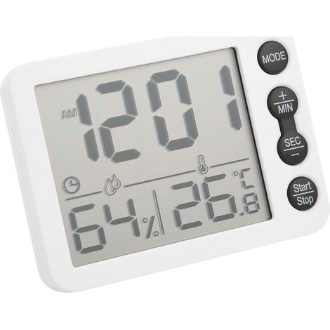 TS-9606 Thermomètre et hygromètre multifonctions d'intérieur avec grand écran, réveil original et compte à rebours - Non disponible à la vente sur Amazon Europe (1/5)
