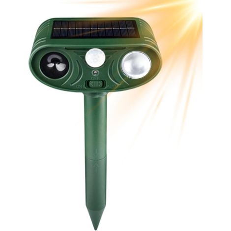Solar Ultraschall Tiervertreiber mit PIR Bewegungsmelder (1/5)