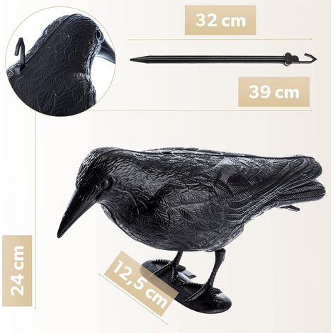 Taubenabwehrmittel von Black Crow und aus Kunststoff, natürliche Vogelabwehr, Schädlingsbekämpfung, Schutz vor lästigen Vögeln (1/5)