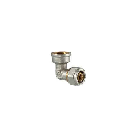RACCORDO CURVO FEMMINA A COMPRESSIONE PER MULTISTRATO 1" x 32
