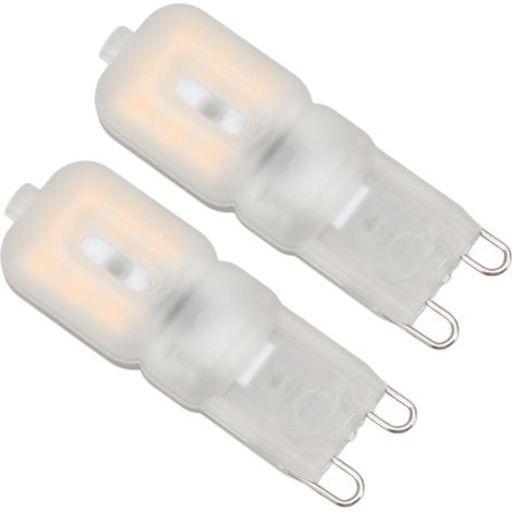 Lot de 2 ampoules LED G9 professionnelles, 14 LED, haute luminosité (270 lm), dimmables, 3 W, 220 V. (1/5)