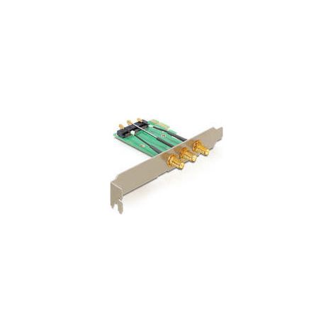 DELOCK Tarjeta PCIe - Mini PCIe 3x RP-SMA Conector de antena