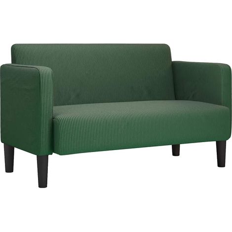 Canapé,Sofa pour Salon,Banquette causeuse vert foncé 109 cm tissu velours côtelé CFW512373 (1/5)