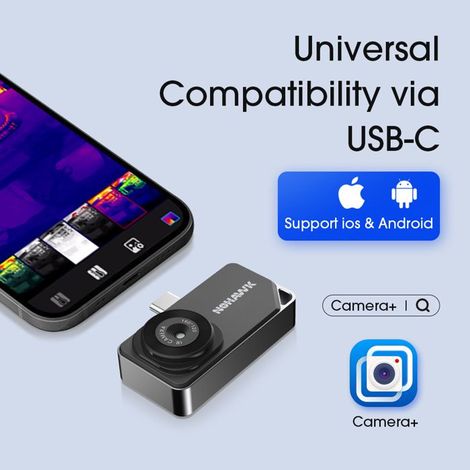 NOHAWK NT-T160 Caméra Thermique USB-C iPhone Android – 320x240 – 25 Hz -20 à 450°C Zoom 15x