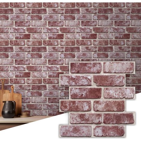 Panneaux Muraux 3D Imitation Brique, 10 Pièces, Pierre Dalle PVC Adhesive Murale Papier Peint 3D Autocollant, 30 × 30 cm, Panneau Mural Décoratif Revêtement Mural (1/5)