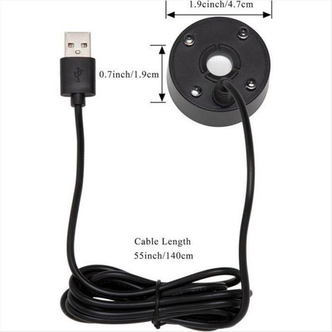 Brumisateur - Flotteur Anti-Éclaboussures - 4 Lumières LED - Alimentation USB - 4 L - Blanc (1/5)