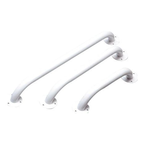Barre d'appui acier époxy blanc - 45,7 cm