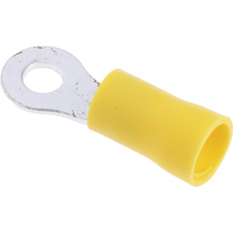 Cosses à œillet RS PRO, Isolé, Jaune, 6mm², M4, 9.5mm