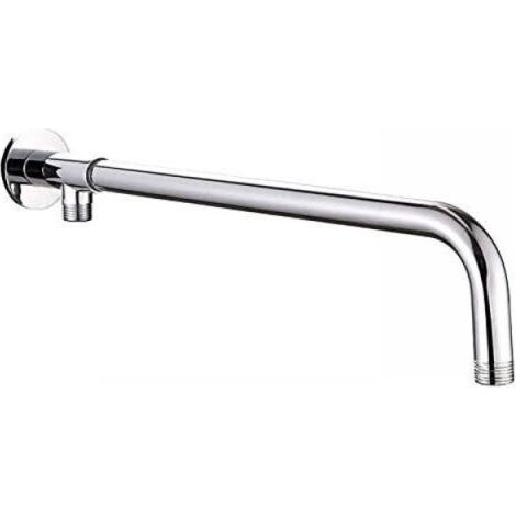 Braccio doccia in acciaio inox con supporto in rame, adatto per soffione doccia (38 cm) (1/4)