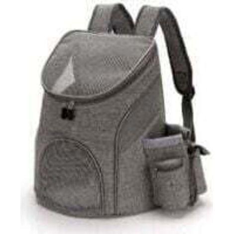 Sac à dos de transport pour animaux de compagnie avec sac à crottes, compartiment pour friandises pour chats et chiens et bouteille d'eau, sac de transport respirant pour animaux de compagnie de petit (1/4)