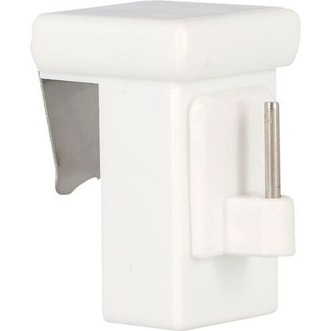 Lot de 100 crochets de rideaux pour rails - En plastique - Blanc - Pour caravane, camping-car