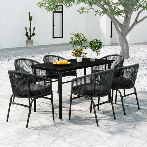 FIMEI Ensemble de salle à manger de jardin 7 pcs Anthracite (1/5)