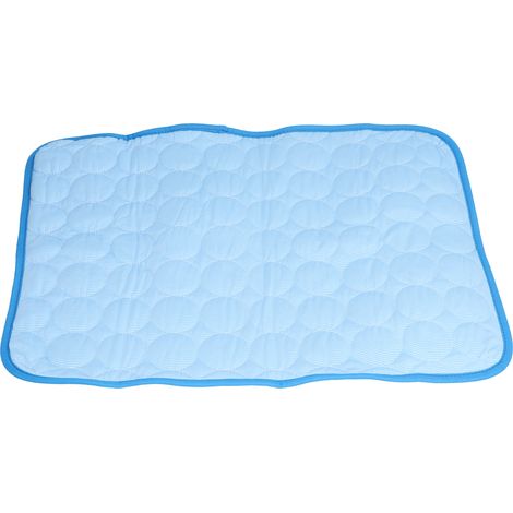 Tapis rafraîchissant pour chien et chat - Matelas rafraîchissant pliable et respirant pour animaux de compagnie - Bleu Taille M (60x50cm) (1/5)