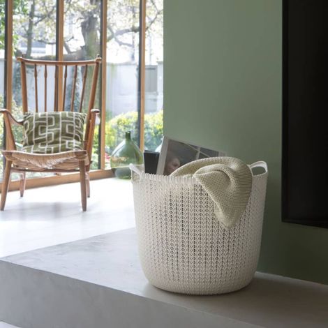 Korb Curver® KNIT 30 Lit., creme, 39x30 cm
