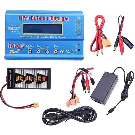 Chargeur d'équilibrage de batterie IMax B6 50 W 5 A avec alimentation 12 V 5 A et carte parallèle XT60